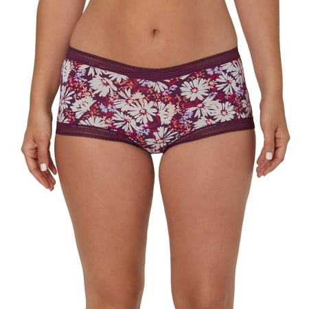 Women's Maidenform® Modern Full Coverage Boyshort DMMLBS Color: Orchid Daisy Print Size: MEDIUM