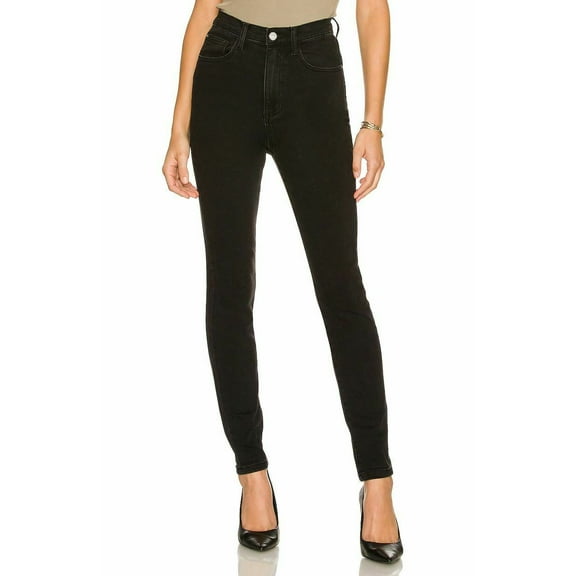 new WEWOREWHAT women Icon jeans HR skinny WWDB72-3 jet black stretch sz 31 $118