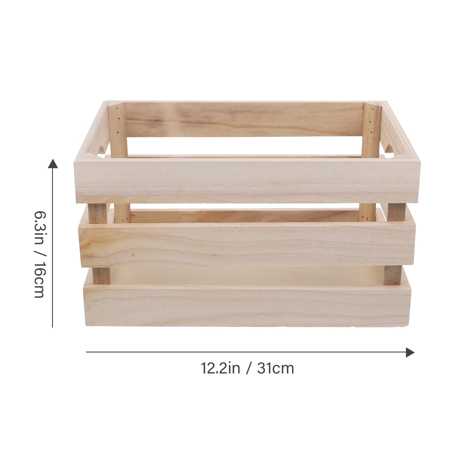 IBASETOY Desk Organisation Desktop Storage Box Bamboo for Cafe Shop 1Pcs