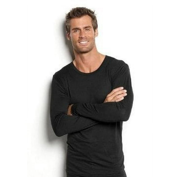 Weatherproof 32 Degree Heat Mens Base Layer Crew Shirt- Black Xl