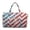American Flag Splatter Print, variant on Garronmavis Black Spider Web Print Large Quilted Duffle Bag for Women, Travel Weekender Bag Overnight Carry On Bag with Zipper Pockets for Gym, Dance, Halloween Getaways