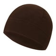 thumbnail image 2 of Men Winter Solid Color Fleece Cap Outdoor Climbing Cycling Windproof Beanie Hat, 2 of 8
