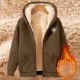 thumbnail image 2 of Cardigan d'Hiver en Velours Épais et Chaud pour Femmes, Sweat à Capuche Sherbet, Veste Zippée, Chandails en Molleton d'Automne pour Femmes, Chandails à Capuchon en Mousse, Mode plus, Chandails à Capuchon & Chandails en Molleton pour Femmes, Marron m, 2 of 3