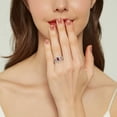 thumbnail image 5 of BERRICLE Sterling Silver Halo Wedding Engagement Rings Red Pear Cut Cubic Zirconia CZ Wishbone Split Shank Ring Set for Women, Rhodium Plated Size 5, 5 of 16
