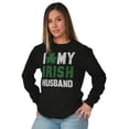 thumbnail image 5 of St Patricks I Love My Irish Husband Women's Long Sleeve T Shirt Brisco Brands L, 5 of 6