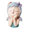 thumbnail image 4 of Planter Pot Girl Face Planters, Bonsai Pot Table Centerpiece Home Decor Ornament Flower Pot Flowerpot for Bar Office Drawing Room Bookshelf Style F, 4 of 8