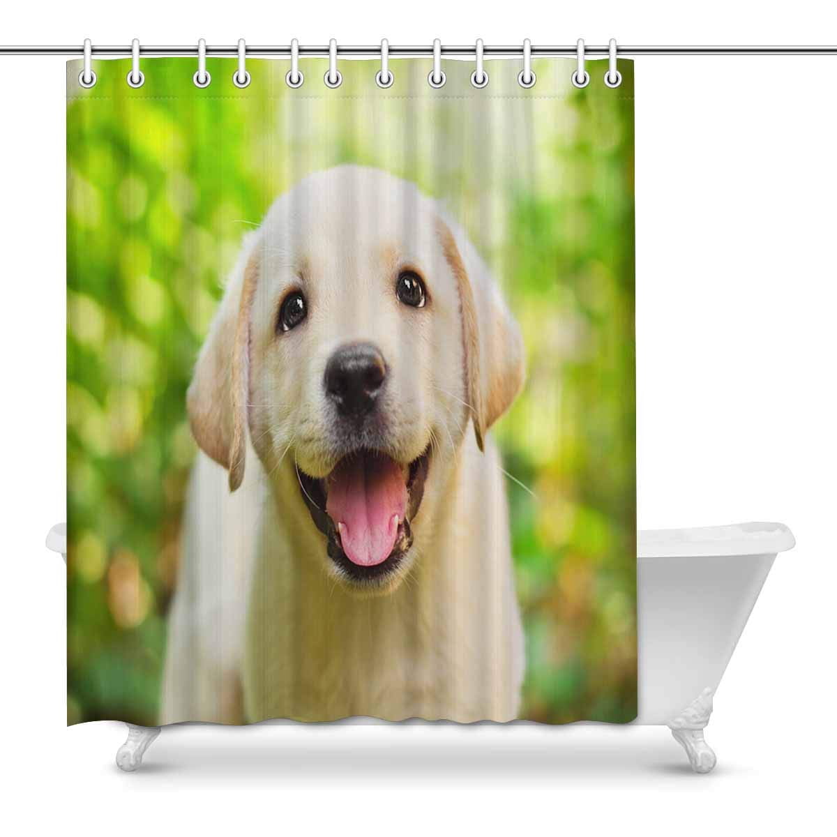 Pop Funny Labrador Retriever Puppy Dog Bathroom Decor Shower Pop Funny Labrador Retriever Puppy Dog