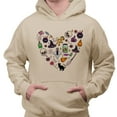 thumbnail image 2 of Halloween Heart Hoodie Sweatshirt Unisex Large Sand, 2 of 5