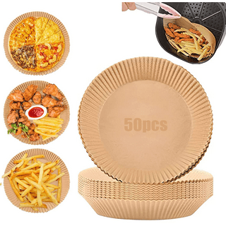 100 pièces Friteuse À Air Jetable En Papier rectangle , Antiadhésif  Parchemin Pour Double Friteuse À Air , Friteuse À Air Accessoire ,  Résistant À L'Huile & Waterproof, Mode en ligne