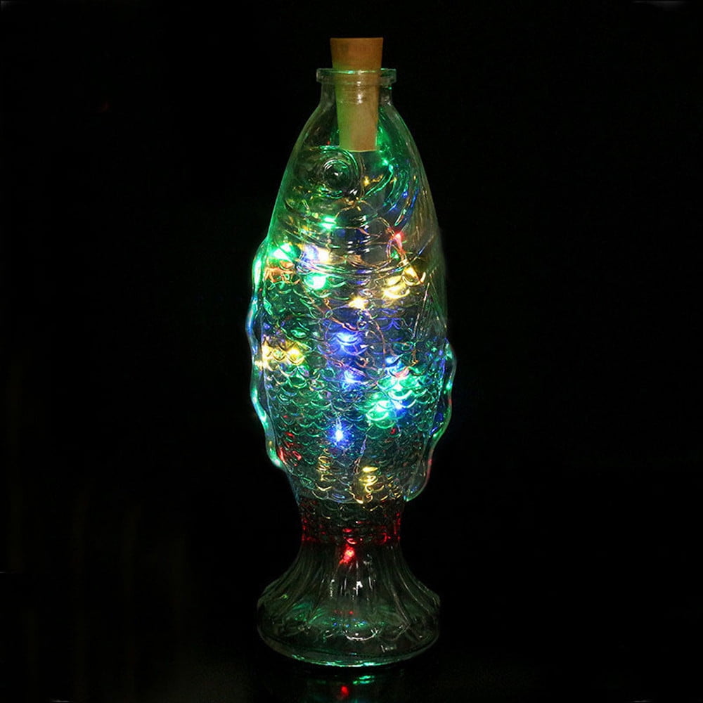 Solar Wine Bottle Lights 10 LED Cork Shape Night Fairy Light String Z5N6 