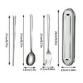 thumbnail image 2 of Travel cutlery set, 3PCS stainless steel cutlery, Reusable utensils set with case, Portable Silverware Lunch Box for Camping and Office (Silver), 2 of 8
