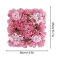 thumbnail image 2 of Artificial Flower Wall Backdrop - 5D Rose Wedding Decor for Photo Booth, Bridal Shower & Birthday Party, Modular Silk Floral Panel Set (16-Panel 4.6x4.6 FT), 2 of 4
