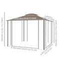 thumbnail image 3 of Outsunny 12' x 10' Terrasse Gazebo Auvent Extérieur avec Toit à 2 Niveaux, Filets, 3 of 10