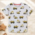 thumbnail image 2 of KPOPLK 2-7 Years Kids Boy T-Shirts Summer Casual Truck Print Short Sleeve Tee Top Size 7 Years,Grey, 2 of 8