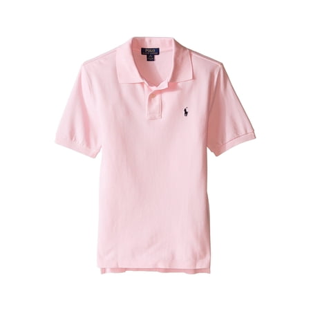 POLO RALPH LAUREN Boy's Cotton Mesh Polo Shirt (Big Kids) Carmel Pink XL (18-20 Big Kid)