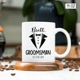 thumbnail image 4 of Awesome Groomsman Coffee Mug, Customized Groom Ceramic Mug With Name & Date, Thank You Groomsmen Porcelain Cup Gift, Personalized Best Man Pottery Cup, Wedding Cup For Groom, White Mug 11oz, 4 of 5