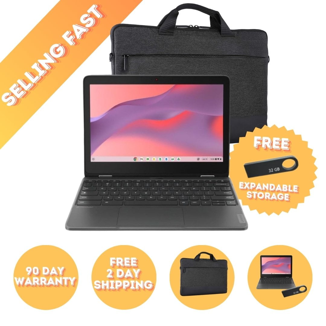 Restored Lenovo 11.6" Touchscreen 2-in-1 Laptop, Mediatek, 4GB, 32GB SSD (Refurbished)