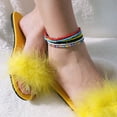 thumbnail image 2 of XIJIN 18Pcs Flower Beaded Anklets for Women Mutilcolor Boho Elastic Beads Ankle Bracelets, 2 of 6