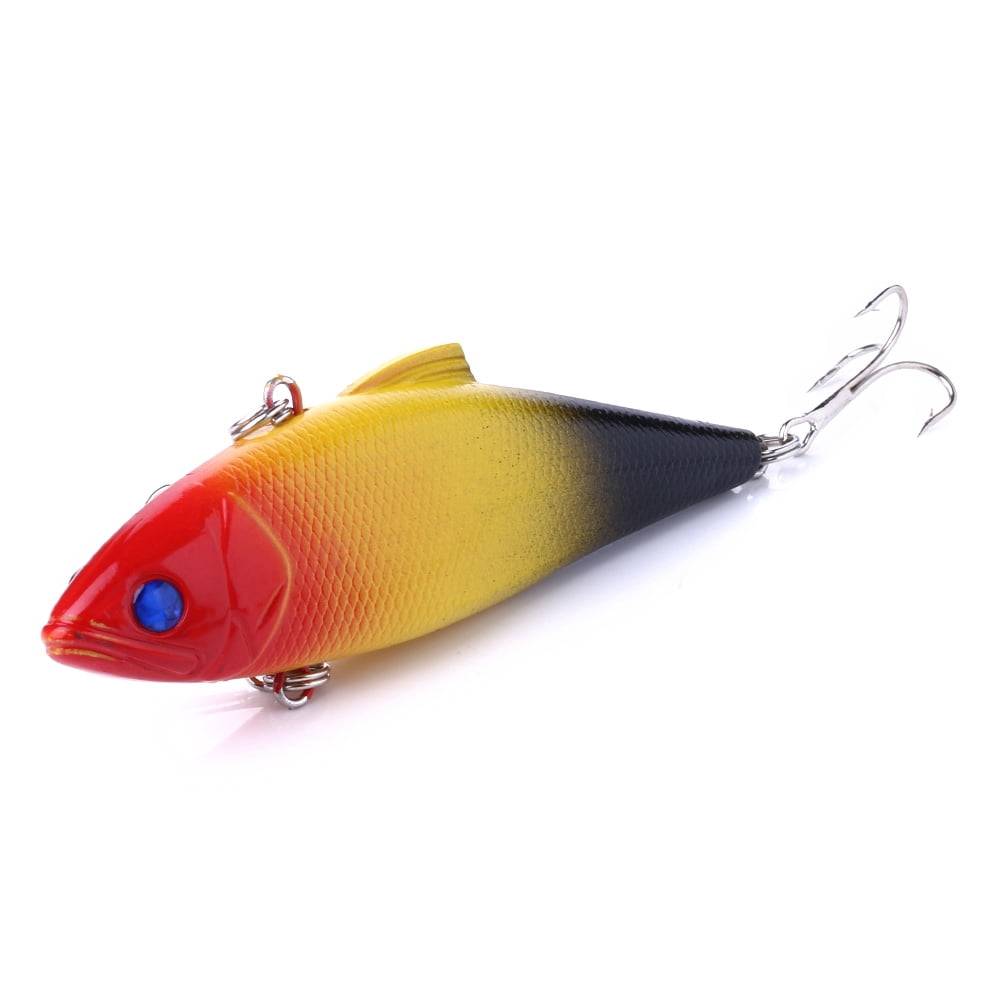 HENGJIA Fishing Lures, Sinking Lipless Crankbait for Bass, Metal Hard Bait Swimbait Freshwater Saltwater Fishing Tackle Lures Treble Hook for Bass Walleye Trout