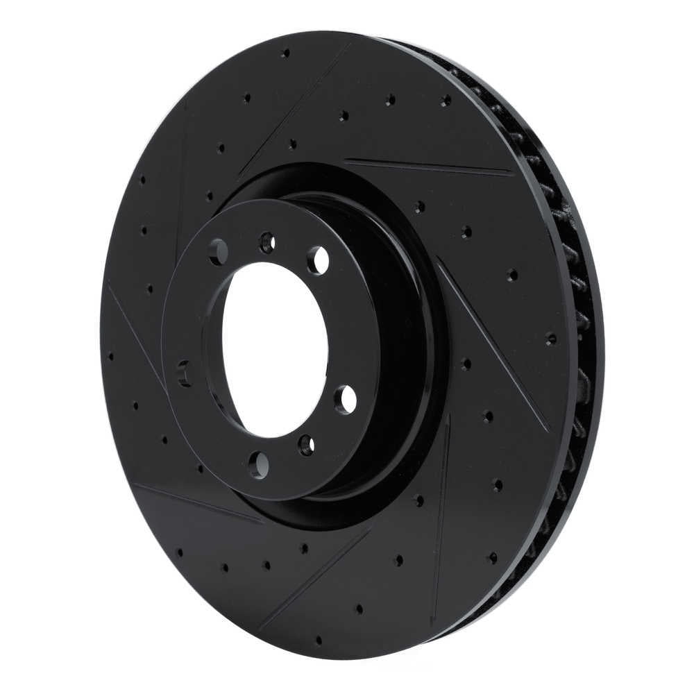Dynamic Friction Company 633-02084D DFC Brake Rotor - Drilled And Slotted - Black