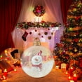 thumbnail image 2 of Hvmvliv Giant Inflatable Christmas Ball Pvc Christmas Ball Outdoor Christmas Yard Decorations for Holiday Lawns Christmas Decoration 1.98 ft, White, 2 of 6
