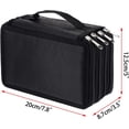 thumbnail image 3 of Wareable Oxford Bolsas de lápices de colores Grandes 72 ranuras Organizador de lápices Estuche portátil para lápices de acuarela (Negro), 3 of 5
