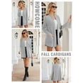 thumbnail image 5 of HOWCOME Lightweight Knit Cardigan for Women Long Sleeve Open Front Sweater with Pockets, Office Layering Cover Ups,Light Gray XL, 5 of 7