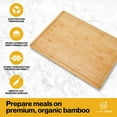 thumbnail image 7 of JumblWare Bamboo Cutting Board, 18x24 Large Wooden Chopping Block Tray W/Handles, 7 of 7