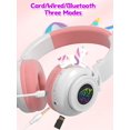 thumbnail image 2 of Auriculares Bluetooth KERHAND Unicorn Kids plegables blancos, 2 of 7