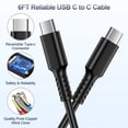thumbnail image 3 of USB C Wall Charger, Hootek 40W Type C Charger Block with 6FT Charging Cable, Dual Port USB C to C Cable Cord Charger Adapter USB C Brick Type C Fast Charging Block, Black, 3 of 7