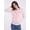 Icy Blush, variant on Women's Zip Front Hooded Cable Cardigan
