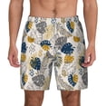thumbnail image 2 of Picia Hawaiian Style pattern Mens Swim Trunks with Compression Liner Stretch Beach Shorts Quick Dry with Zipper Pockets No-Chafing Board Shorts-XX-Large, 2 of 8