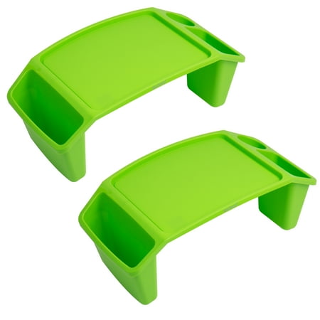 UPC: 0887530080968 | Mind Reader Kids Lap Desk  Activity Tray  Drawing  Stackable  Portable  Plastic  22.25 L x 10.75 W x 8.5 H  Set of 2  Green