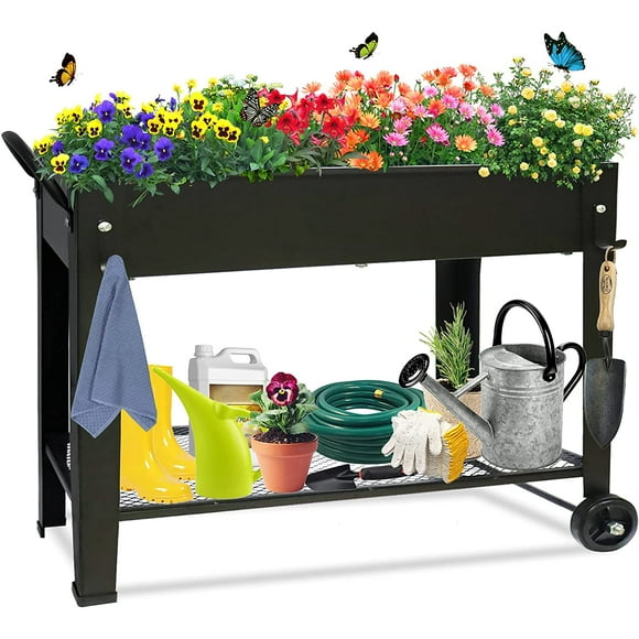 Elevated Planter Box Wheels