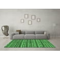 thumbnail image 3 of Ahgly Company Indoor Round Oriental Emerald Green Modern Area Rugs, 4' Round, 3 of 4