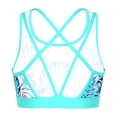 thumbnail image 2 of Alvivi Kids Girls Sleeveless Rash Guard Bikini Top Blouse Vest Tee Criss Cross Sports Bra Swimwear Leaf 12, 2 of 7