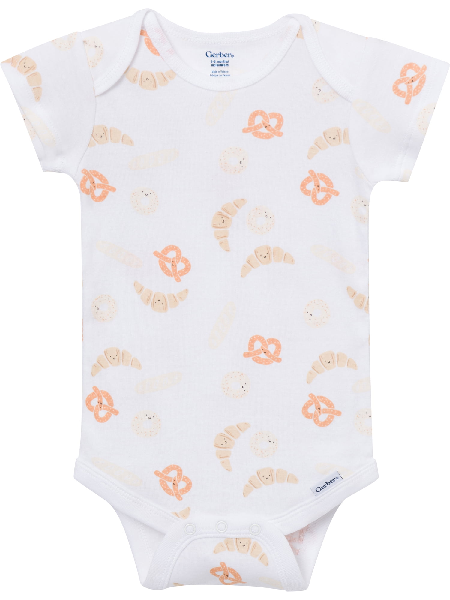 Gerber Baby Neutral Short Sleeve Onesies, 8-Pack, Sizes 0/3 Newborn - 12 Months