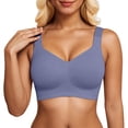thumbnail image 2 of larppty Bras for Women Push Up Bra Womens No Underwire Women's Wireless Seamless Sports Bras with Support Lift（Blue， XXXL）, 2 of 5
