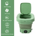 thumbnail image 2 of Portable Washing Machine 8L Mini Foldable Washer with 3 Modes Deep Cleaning for Underwear, Baby Clothes, Sock Small Washer Deep Suitable for Camping RV Travel Green, 2 of 8