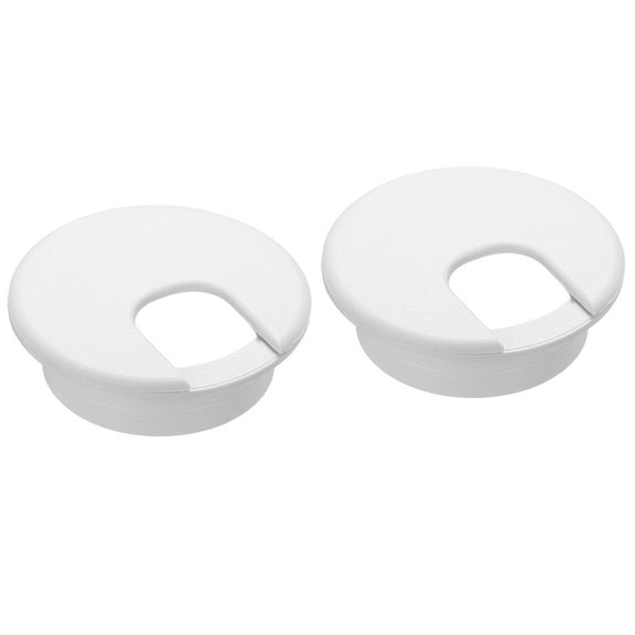 2 Pcs Desk Grommet 2 Inch,ABS Plastic Round Desk Hole Cover,50mm,White