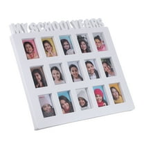 MEIBUTYUP White School Years Picture Frame Tabletop Photo Display for Home Decor and Cherished Growth Memories