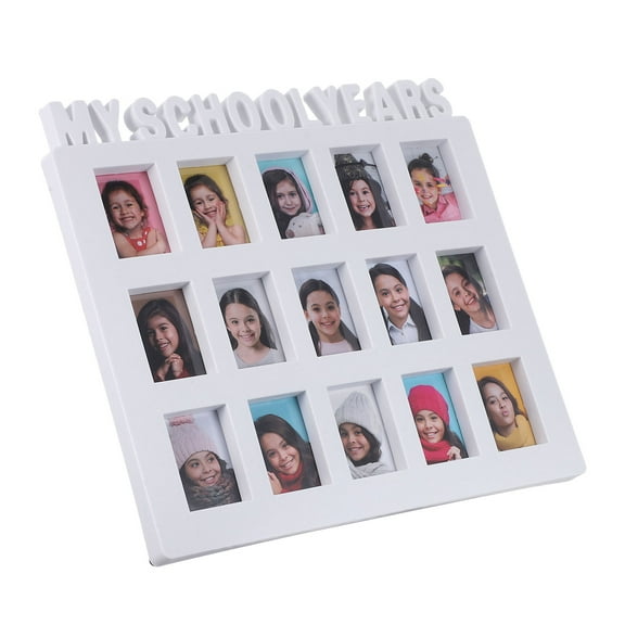 MEIBUTYUP White School Years Picture Frame Tabletop Photo Display for Home Decor and Cherished Growth Memories