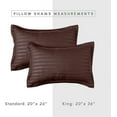 thumbnail image 5 of Elegant Comfort Wrinkle Resistant - Silky Soft Dobby Stripe Bed-in-a-Bag 8-Piece Comforter Set, Full/Queen, Chocolate, 5 of 5
