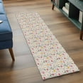 thumbnail image 3 of 2'x6' Rug Runners for Hallways Kitchen, Pink Yellow Flower Non Slip Entryway Beside Floor Carpet Runner, Spring Floral Summer Botanical Beige Washable Laundry Room Bedroom Throw Rugs Mat, 3 of 8