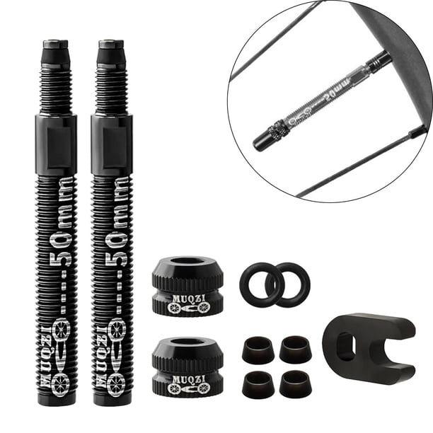 Neumático sin cámara para de carretera, extensor de válvula Presta, neumático de vacío universal , 2 piezas 50mm negro 2pcs 50mm negro DYNWAVEMX vástago de válvula sin cámara
