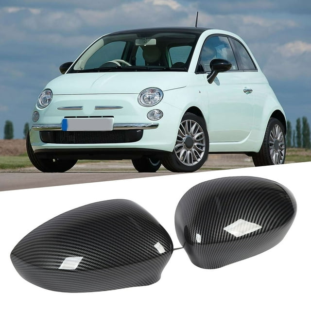Side Mirror Cover,2 Pcs Car Door Side Rearview Mirror Cover Left Right Wing Mirror Cover Replacement for 500 2007 to 2020