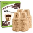 thumbnail image 1 of Filtros de papel de café K Cup desechables para filtros reutilizables K Cup Filtros desechables naturales K Cup compatibles con marcas de filtros Keurig de una sola porción (200 naturales sin tapa), 1 of 1