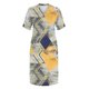 thumbnail image 3 of Gibobby Vestido de verano casual para mujer Vestido con cuello en V y estampado floral de manga corta informal de verano para mujer Boho Beach Mini Swing Sundr(Amarillo,M), 3 of 5