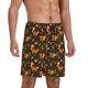 thumbnail image 2 of Balery Festive Squirrels Dark Forest Pantalones cortos de pijama de punto de algodón para hombre con cinturilla y bolsillos-X-Large, 2 of 6