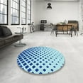 thumbnail image 4 of Ahgly Company Machine Washable Indoor Rectangle Transitional Blue Area Rugs, 2' x 4', 4 of 7